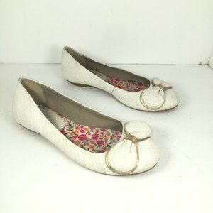 Delut Bow Detail Flats White Size Brazil 34 / US 6